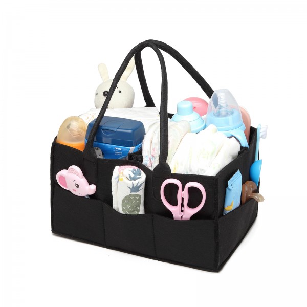 S2049 - Kono Felt Caddy Organiser With Storage - Black